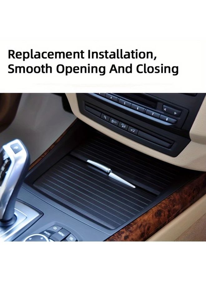 غطاء حامل الكوب المنزلق للخلف بسحاب لسيارات بي إم دبليو X5 X6 E70 E71 E72 2007-2014 ملحقات داخلية - Image 5