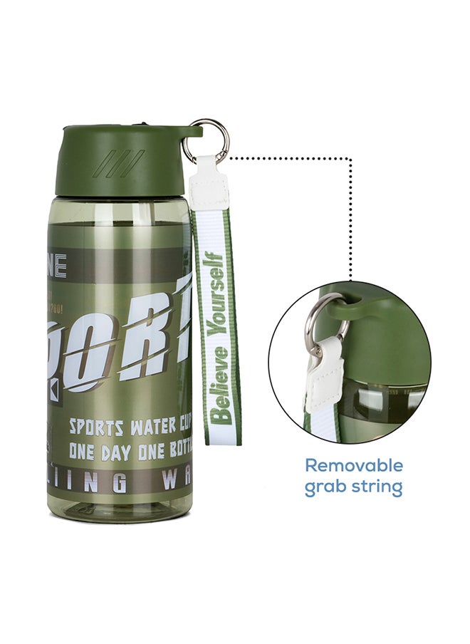 Nova kids - Water Bottle With Grab String 750 ML - Green - Image 1