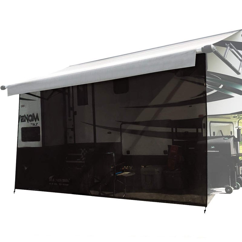 Shadeidea RV Awning Sun Shade Screen  9 X 15 5 Fit for 16 Awning Black Mesh Sunshade Motorhome Camping Trailer Awning Screenshade UV Sunblocker Canopy Sunscreen  3 Year Warranty