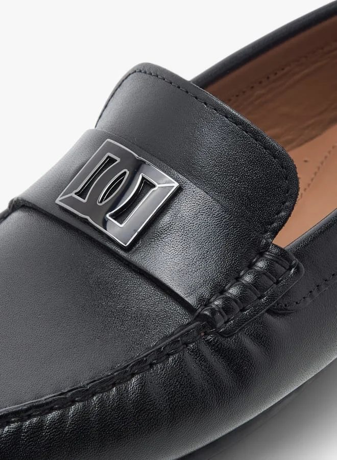 سيد دوتشيني Boys Logo Detail Slip-On Loafers