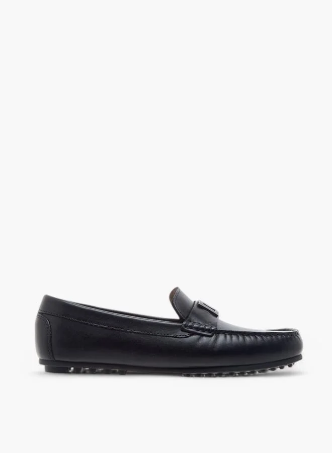 سيد دوتشيني Boys Logo Detail Slip-On Loafers