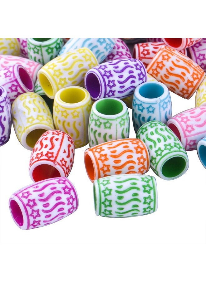 BronaGrand 100Pcs Dreadlocks Beads Hair Tube Beads Dread Lock Hair Beads Braid Loose Beads For Hair Braiding Decoration Accessories Mixed Colors  - Image 5