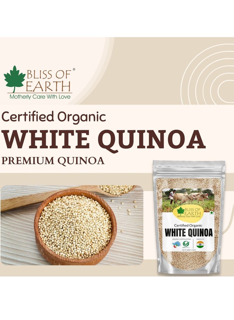 BLISS OF EARTH 700gm Organic White Quinoa For Weight Loss Raw Super food For whole family healthy meal  - Image 2