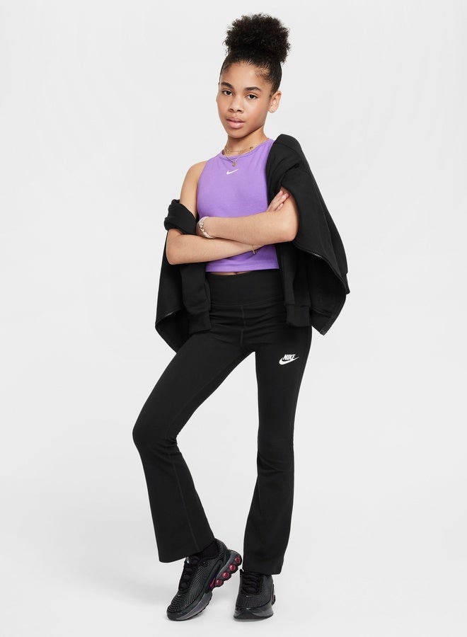 Nike Girls’ Nike Sportswear Classic High-Rise Flare Tight – Lightweight - Image 3