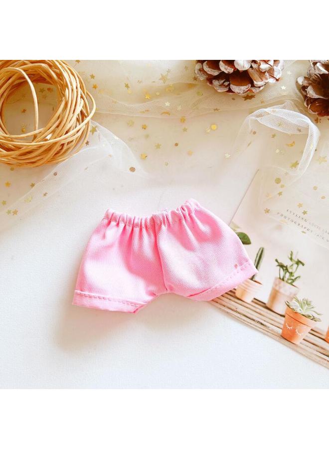 20cm Cotton Doll Clothes Star Doll Nude Plush Warm Jacket Toy Soft Stuffed Clothing For Girls Play Dress Up Fun-Specifications:20cm-Color:Non-mainstream Pants Pink - Image 1