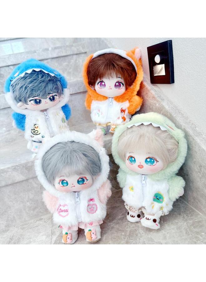 20cm Cotton Doll Clothes Star Doll Nude Plush Warm Jacket Toy Soft Stuffed Clothing For Girls Play Dress Up Fun-Specifications:20cm-Color:Non-mainstream Pants Pink - Image 5
