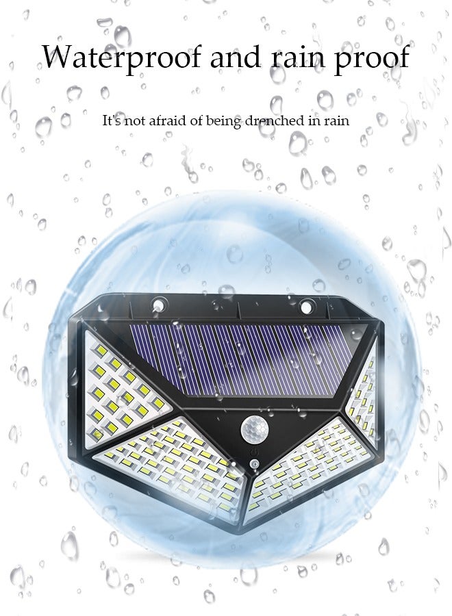 Loquat Solar Outdoor Lights, IP65 Waterproof Motion Sensor Wall Lights, 100 LEDs with Lights Reflector, Easy-to-Install Security Floodlights for Exterior Patio, Yard, Garage, Deck, Garden, 2 Pack - Image 5