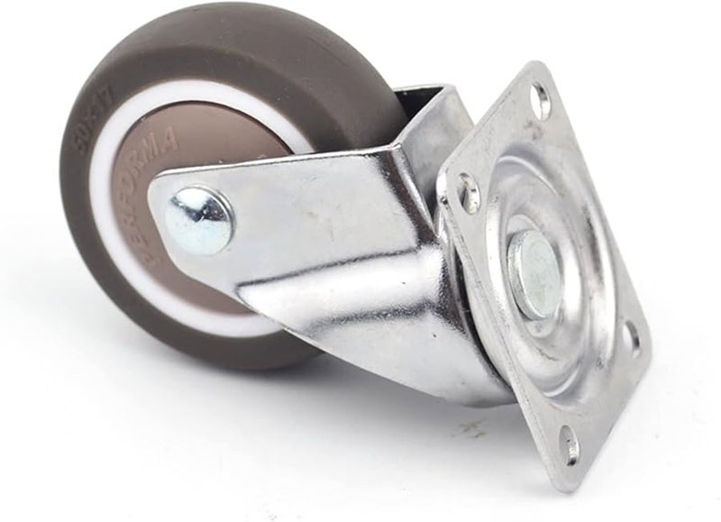 BroBrown Super Mute عجلات TPE 2 بوصة مع فرامل عالية التحمل للأثاث 2 قطعة - Image 4