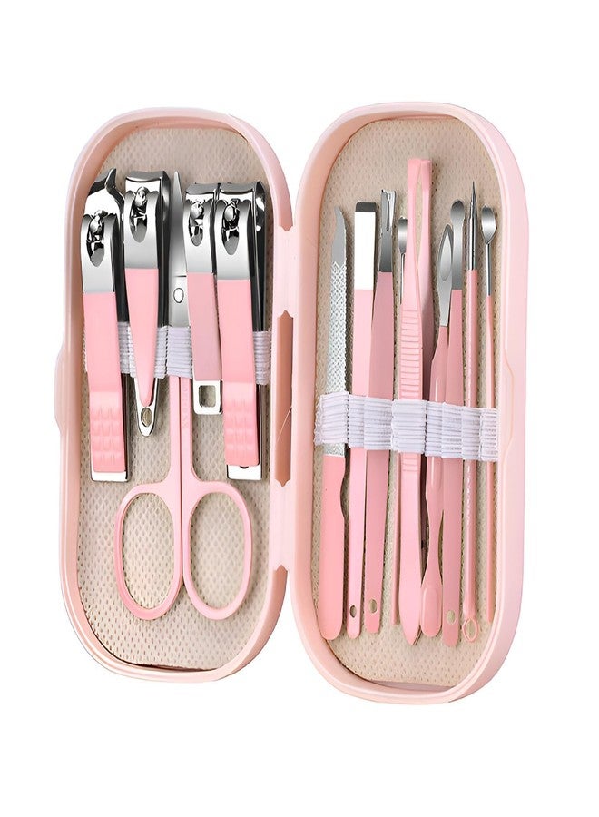 TRK hub Stainless Steel Personal Care Set, 14pcs Nail Clipper Set, Manicure Pliers Ear Spoon Needle, Beauty and Nail Tools Set, Portable Beauty Tool Set, Travel Nail Kit for Men and Women - Image 1