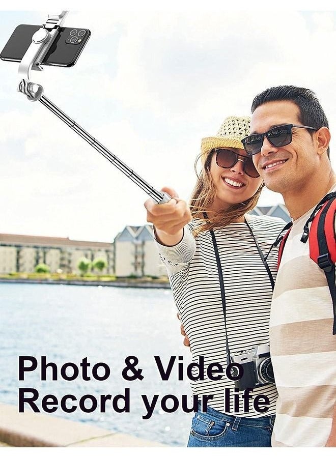 URBBKING Selfie Stick with Light,Long Selfie Stick with Tripod Stand,Bluetooth Mobile Selfie Stick for Mobile Phone,Makeup,Selfie,Vlogging,Youtube,Live,Iphone (white)  - Image 2