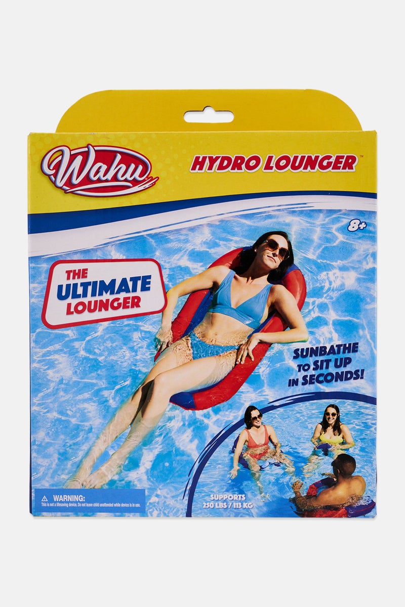 Wahu Pool Hydro Lounger, Red/Blue - Image 1