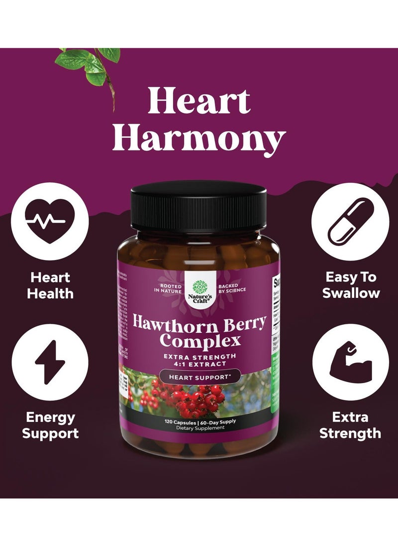 Natures Craft - Hawthorn Berry Complex, Extra Strength, 120 Capsules - Image 1