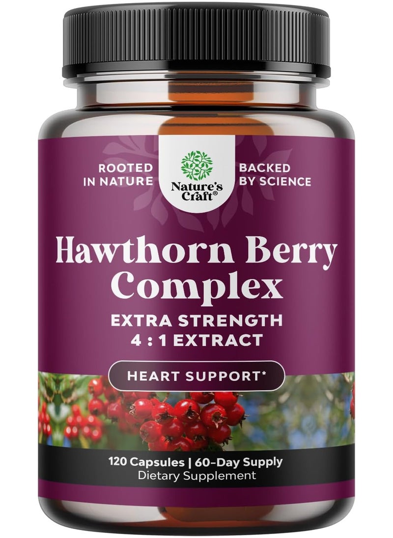 Natures Craft - Hawthorn Berry Complex, Extra Strength, 120 Capsules - Image 1