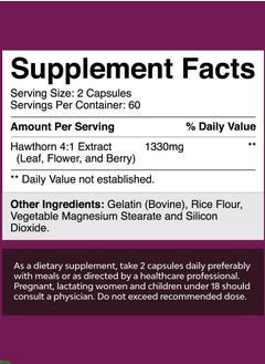Natures Craft Hawthorn Berry Complex, Extra Strength, 120 Capsules  - Image 4