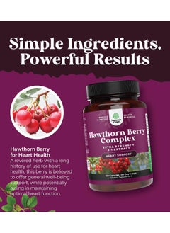 Natures Craft Hawthorn Berry Complex, Extra Strength, 120 Capsules  - Image 3