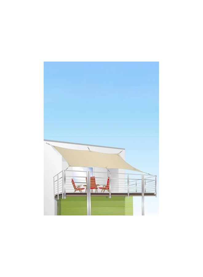 The Bros Sun Shade Sail, 2 x 3 m Sun Waterproof UV Blocking Outdoor Canopy, with 4 Rope, for Patio, Backyard, Lawn, Garden, All Outdoor Activities - Image 4