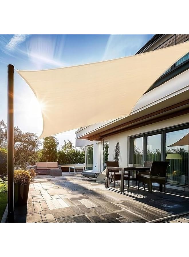 The Bros Sun Shade Sail, 2 x 3 m Sun Waterproof UV Blocking Outdoor Canopy, with 4 Rope, for Patio, Backyard, Lawn, Garden, All Outdoor Activities - Image 1
