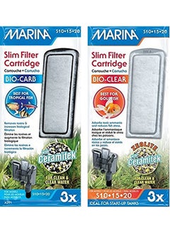 Marina (3 of Each) Slim Filter Carbon Plus Ceramic Cartridges and Zeolite Plus Ceramic Cartridges