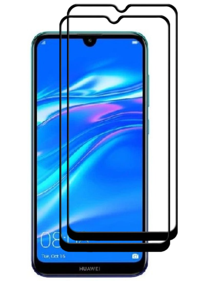 ACLIX 2 Pieces Antistatic ESD Dustproof Premium Quality High Definition Tempered Glass Screen Protector Designed For Huawei Y7 (2019) - Image 1