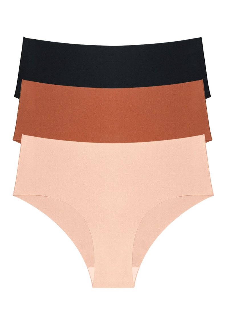 Pack of 3 Invisible Seamless Hipster Briefs Laser Cut for Women  - Image 1
