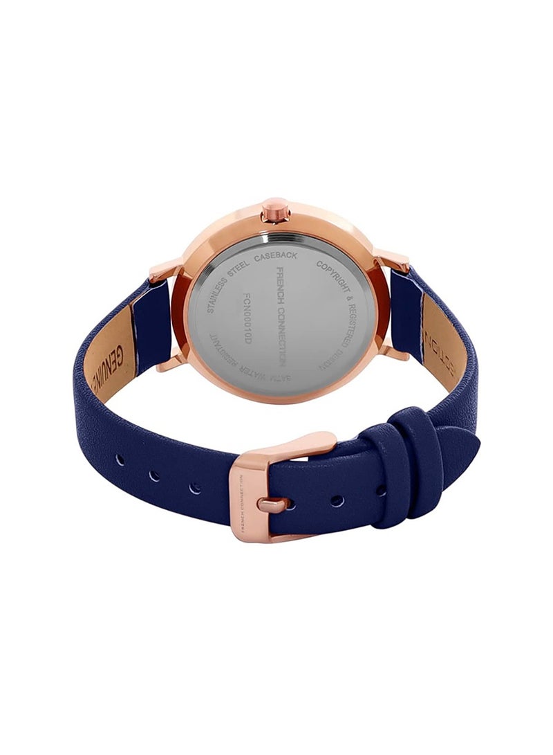 French Connection Womens Analogue Wrist Leather Watch FCN00010D
