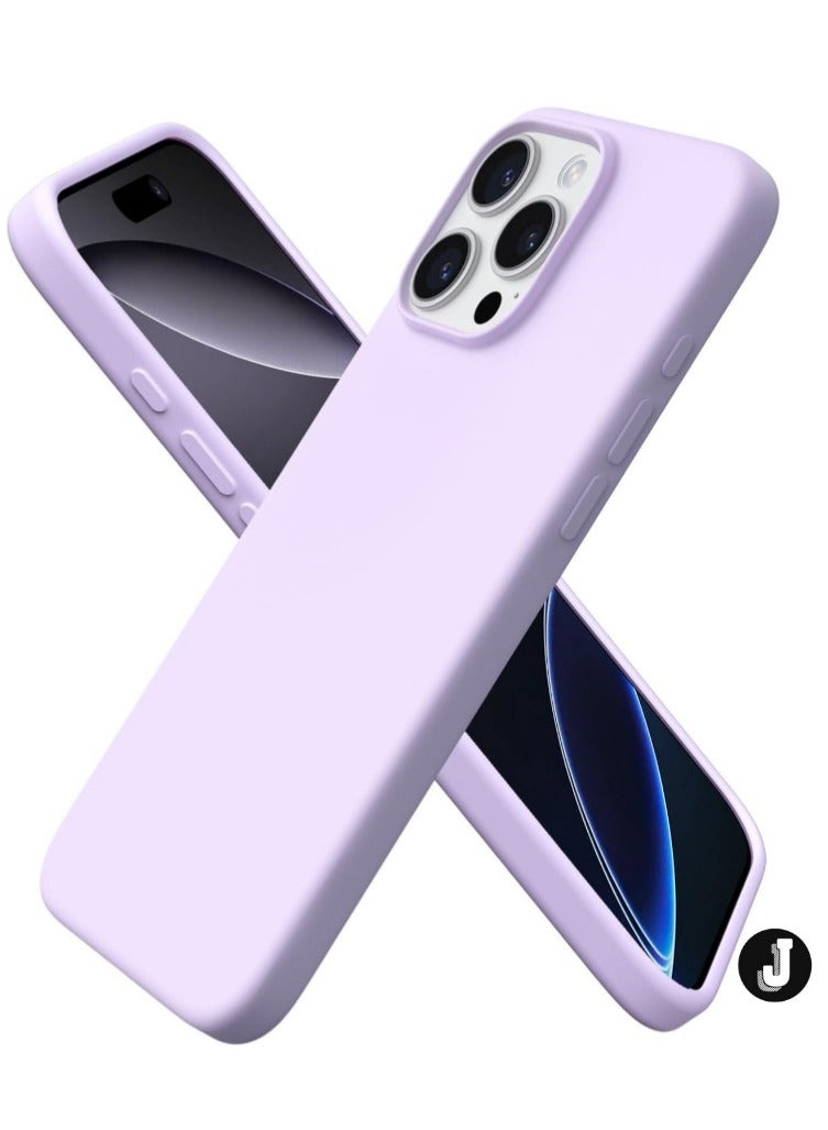 JAJEEK "Premium Soft Liquid Silicone Case for iPhone 16 Pro – Silky Soft Touch Full-Body Protective Bumper (Lilac)" - Image 1