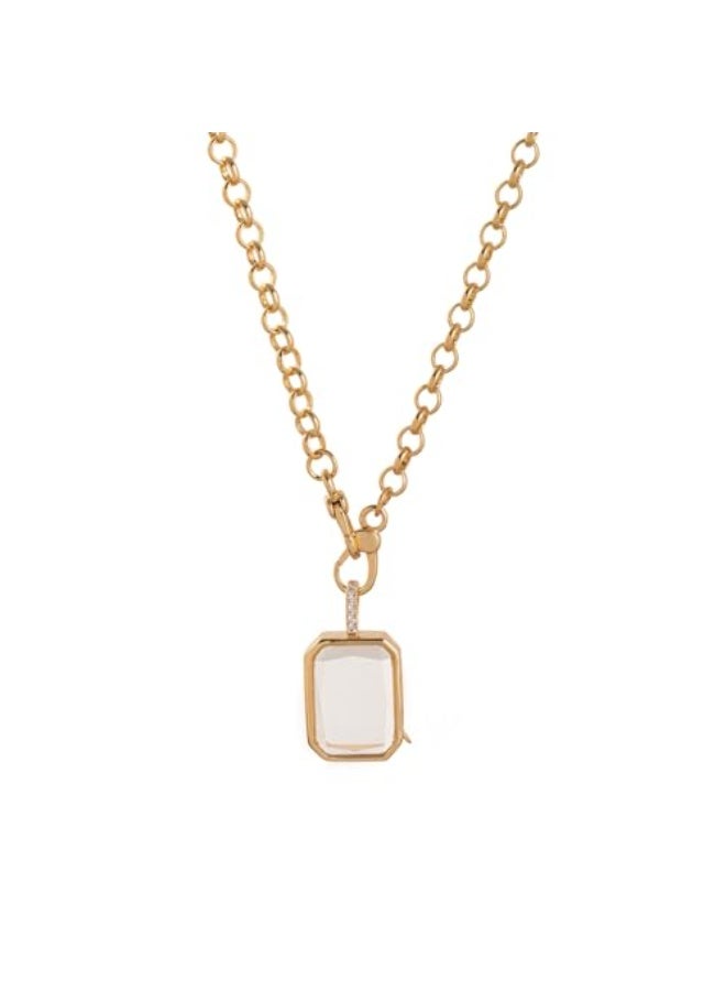 Bukela Vintage personality picture box pendant with adjustable DIY design, hollow transparent box, 18k gold color protection - Image 1