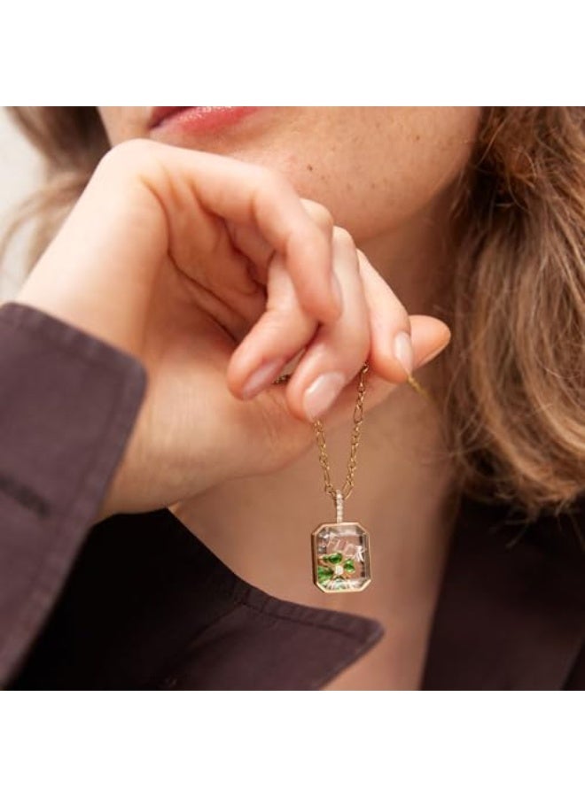 Bukela Vintage personality picture box pendant with adjustable DIY design, hollow transparent box, 18k gold color protection - Image 4