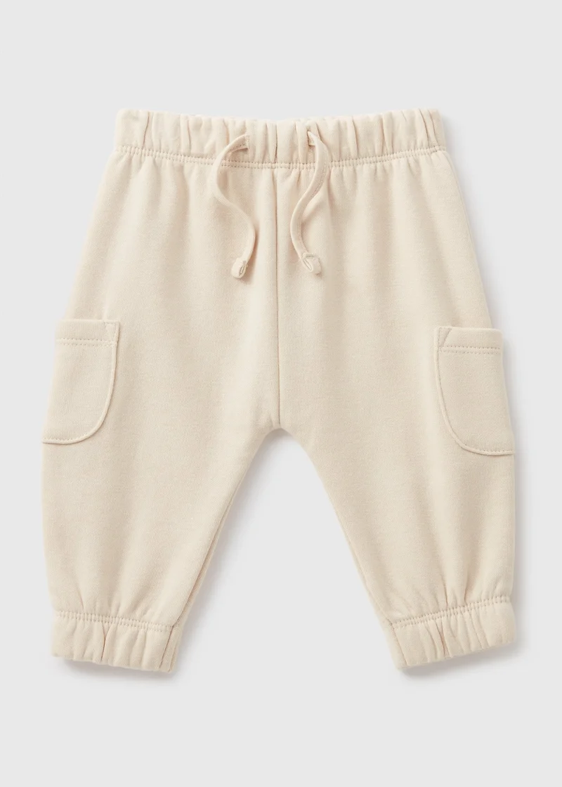 Matalan Baby Cream Cargo Jogging Bottoms