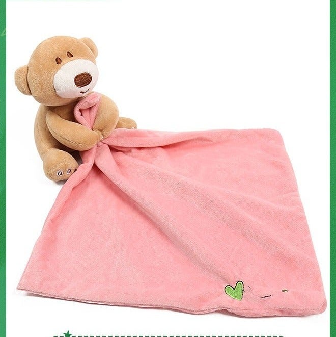 Baby Security Blanket, Soft Lovey Unisex Lovie Baby Gifts,Snuggle Toy Stuffed Animal Toy,Plush Stuffed Animal Security Blanket,Nursery Blankie for Infants - Image 1