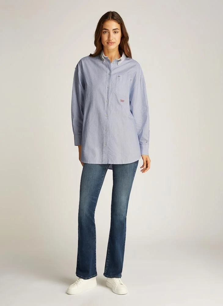تومي جينز Striped Button Down Shirt