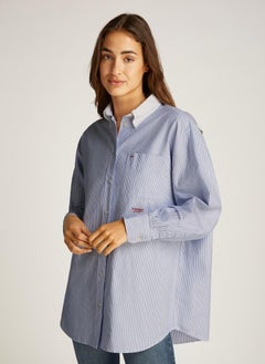 TOMMY JEANS Striped Button Down Shirt  - Image 1