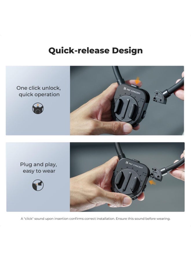 K&F Concept Magnetic Neck Phone Mount – Hands-Free POV Video Holder for iPhone & Action Cameras - Image 5