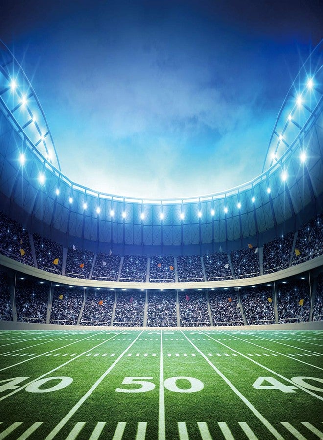 INRUI RUINI Football Field Photography Backdrop Football Field AuditoriumLight Themed Party Backdrop 10x8FT - Image 1