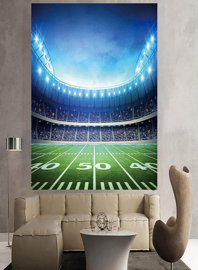 INRUI RUINI Football Field Photography Backdrop Football Field AuditoriumLight Themed Party Backdrop 10x8FT - Image 2