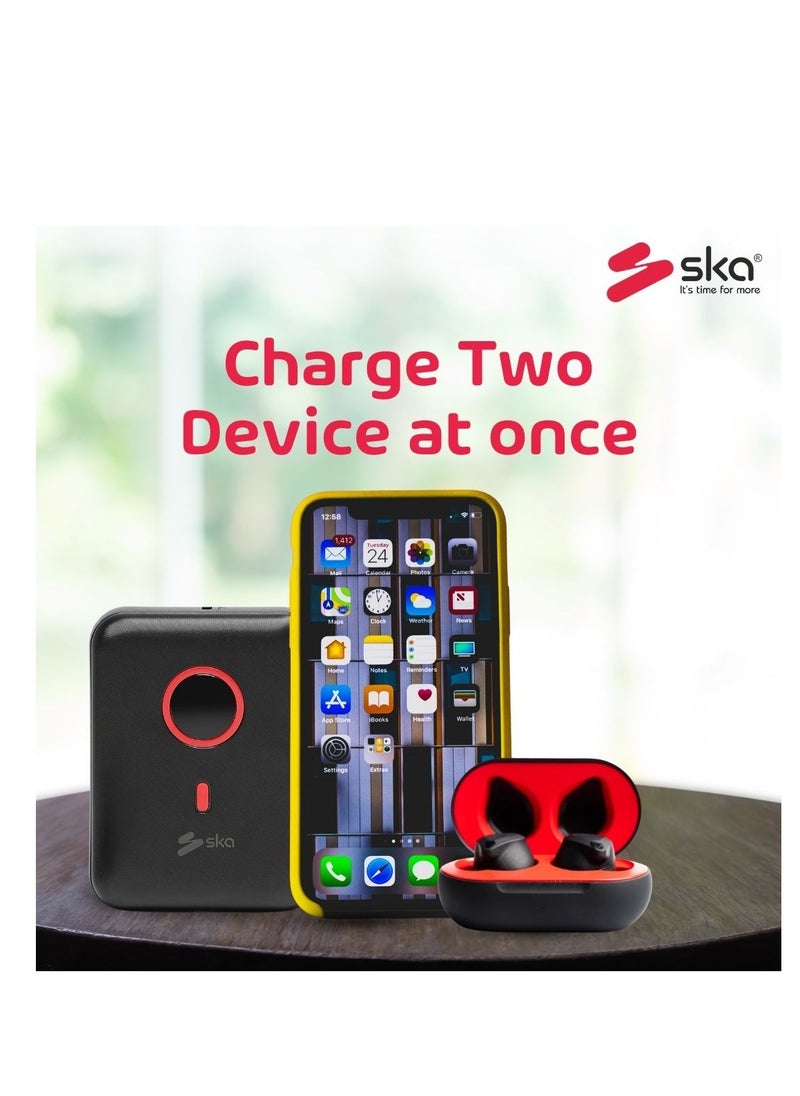 SKA - PC1010 Ultra Compact 10000mAh Power Bank | 22.5W Fast Charging | Dual USB-A & USB-C PD | Digital LED Display | Travel-Friendly & Safe - Image 1