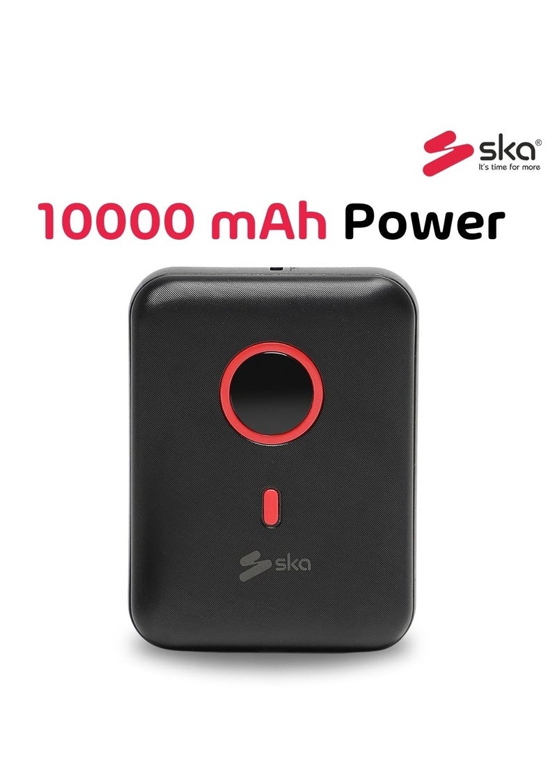 SKA - PC1010 Ultra Compact 10000mAh Power Bank | 22.5W Fast Charging | Dual USB-A & USB-C PD | Digital LED Display | Travel-Friendly & Safe - Image 1
