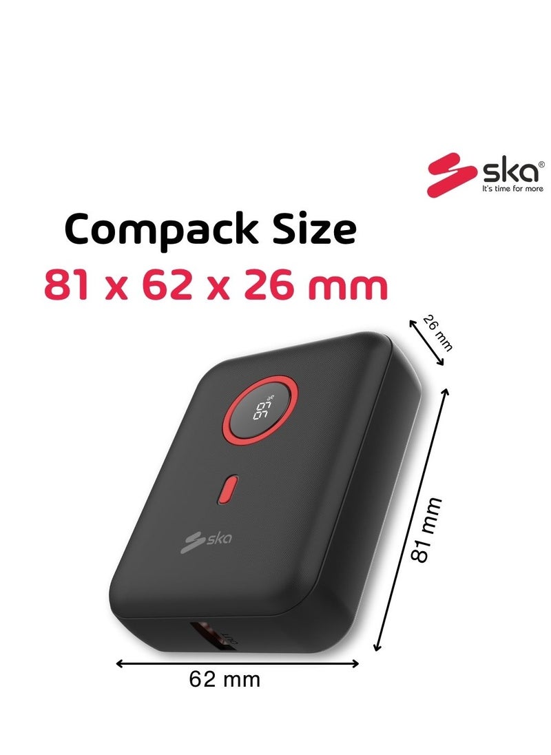 SKA - PC1010 Ultra Compact 10000mAh Power Bank | 22.5W Fast Charging | Dual USB-A & USB-C PD | Digital LED Display | Travel-Friendly & Safe - Image 1