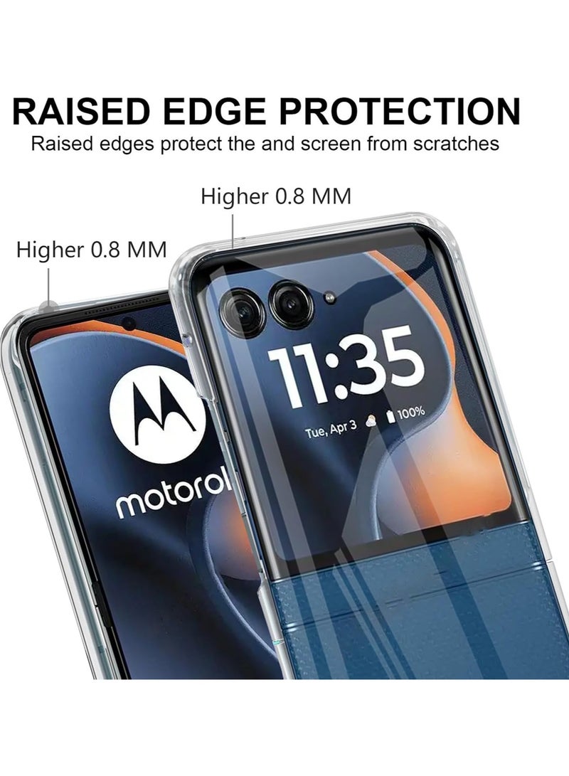 general Transparent Case for Motorola Moto Razr 60 2025, Shock Absorbing and Scratch Resistant Ultra Thin Rigid PC Protective Case for Moto Razr 60 - Image 4