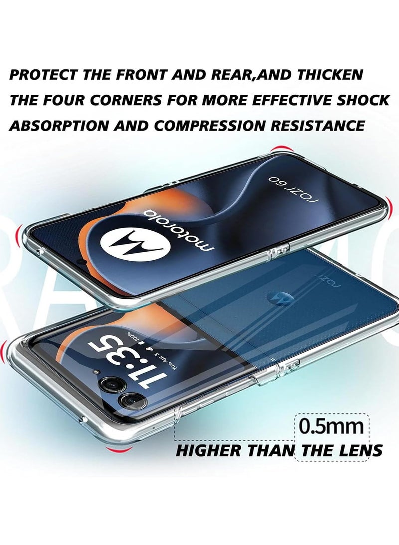 general Transparent Case for Motorola Moto Razr 60 2025, Shock Absorbing and Scratch Resistant Ultra Thin Rigid PC Protective Case for Moto Razr 60 - Image 3