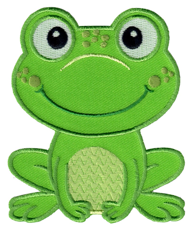 PatchMommy Frog Patch, Iron On/Sew On - Appliques for Kids Children - Image 1