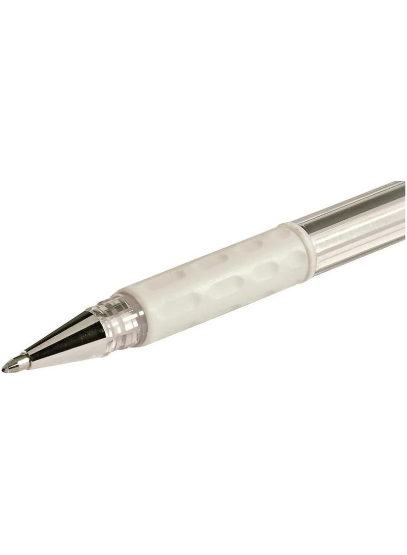 بنتل قلم حبر جاف هجين من بنتل K118LW أبيض - قلم واحد - Image 3