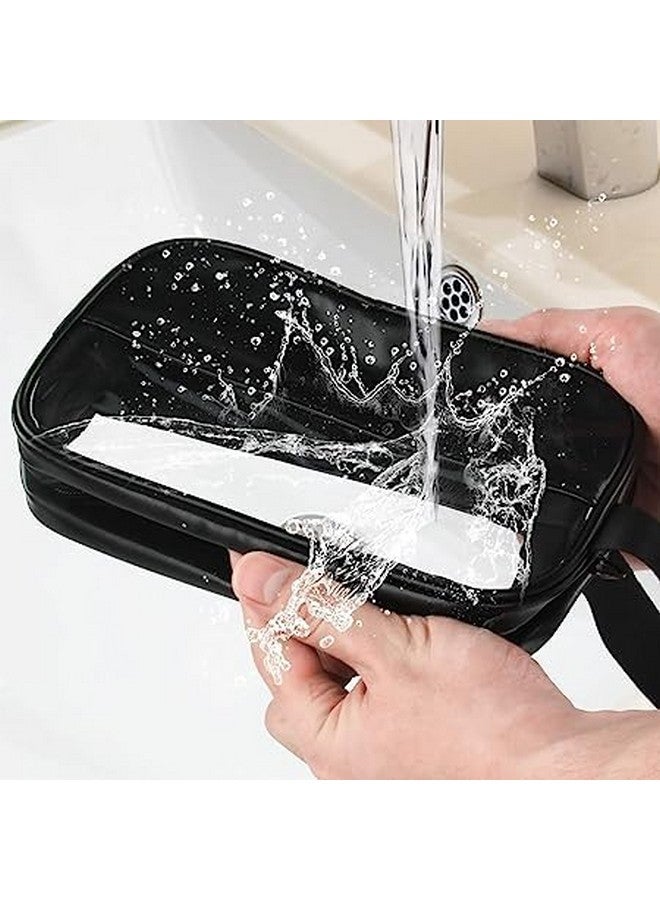 HIMART Multipurpose Transparent Toiletry Hand Bag For Women & Men Travel Pouch Makeup Cosmetictravel Organizer Pouch. (Small, Black), 10 CM - Image 2