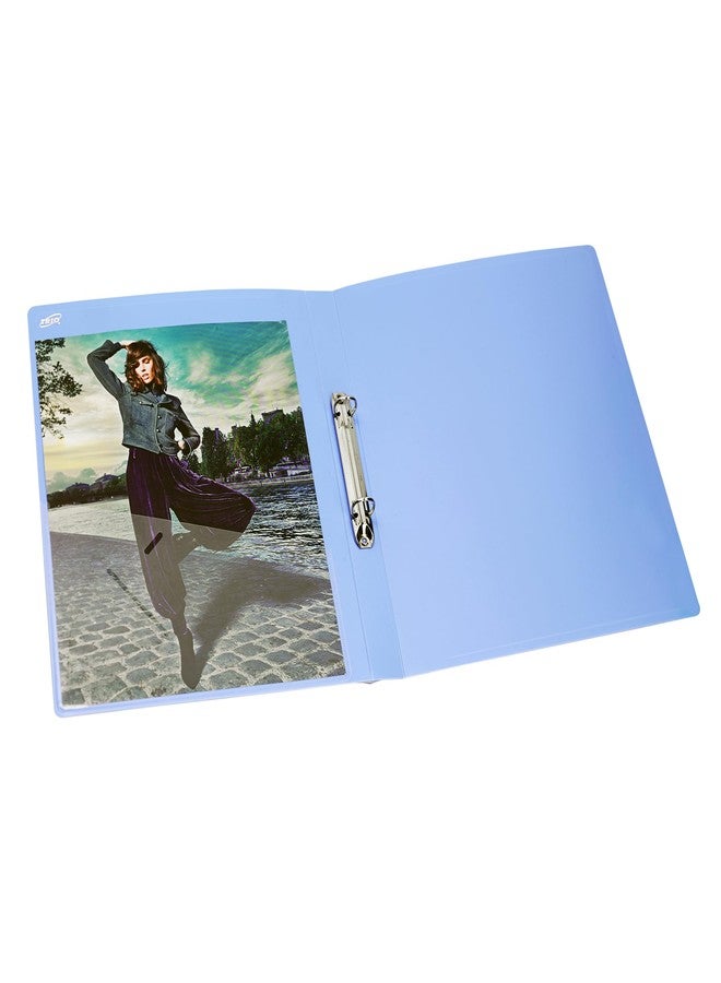 تريو مجموعة من 3 حافظات ملفات للمستندات بحجم A4، حافظة حلقية، ملف مشروع، أوراق واجبات، شهادات، منظم مستندات - عبوة من 3 قطع، أزرق - Image 2