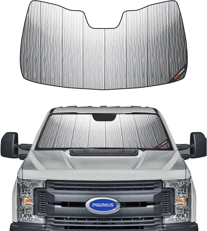 Pigenius Premium Folding Windshield Sun Shade for 2021-2022 Ford F150 F-150 - Image 1
