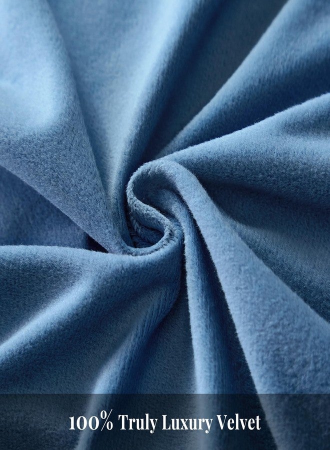 WARMDERN Light Blue Velvet Duvet Cover King Size Flannel Duvet Cover Bedding Sets, 3pcs Ultra Soft Luxury Textured Modern Crystal Velvet Duvet Covers with Zipper Closure(Light Blue, King) - Image 4
