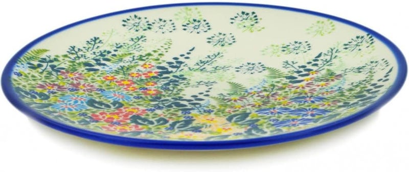 Polmedia Polish Pottery طبق غداء 10 بوصة من الفخار البولندي - موضوع الحياة الجديدة - توقيع UNIKAT - شهادة الأصالة - Image 2