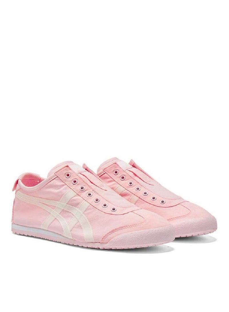 أونيتسوكا تايجر أحذية رياضية رجالية ونسائية MEXICO 66 Slip-On قماش كاجوال كانفاس للرجال والنساء أحذية رياضية رياضية كاجوال/ملونة باللون الوردي - Image 2