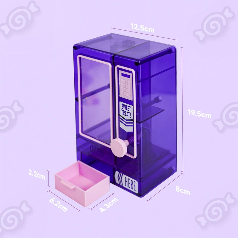 YOBRO Candy Dispenser, Cute Vending Machine for Desktop, Manual Candy Machine, Dispense Mini Candies, Birthday&Christmas Gift for Girls, Gift for Friends Girlfriends (Violet) - Image 3