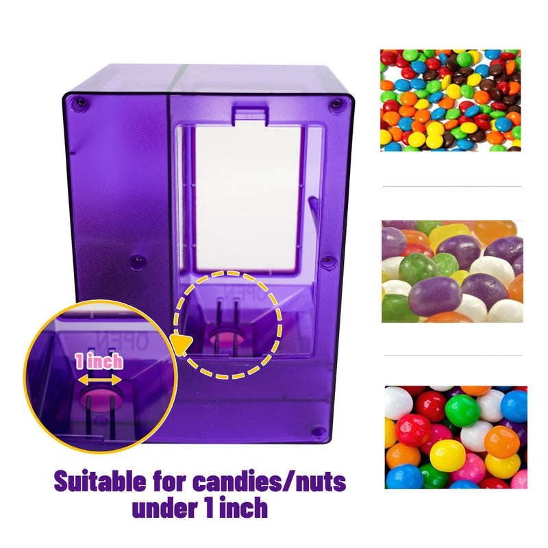 YOBRO Candy Dispenser, Cute Vending Machine for Desktop, Manual Candy Machine, Dispense Mini Candies, Birthday&Christmas Gift for Girls, Gift for Friends Girlfriends (Violet) - Image 4